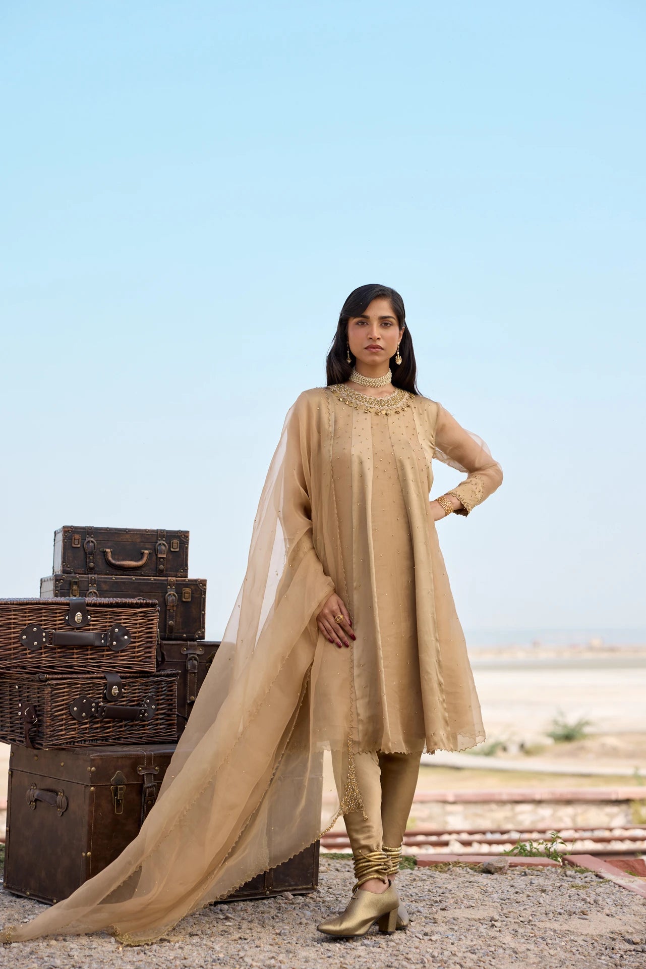 Kurta Set - Brown