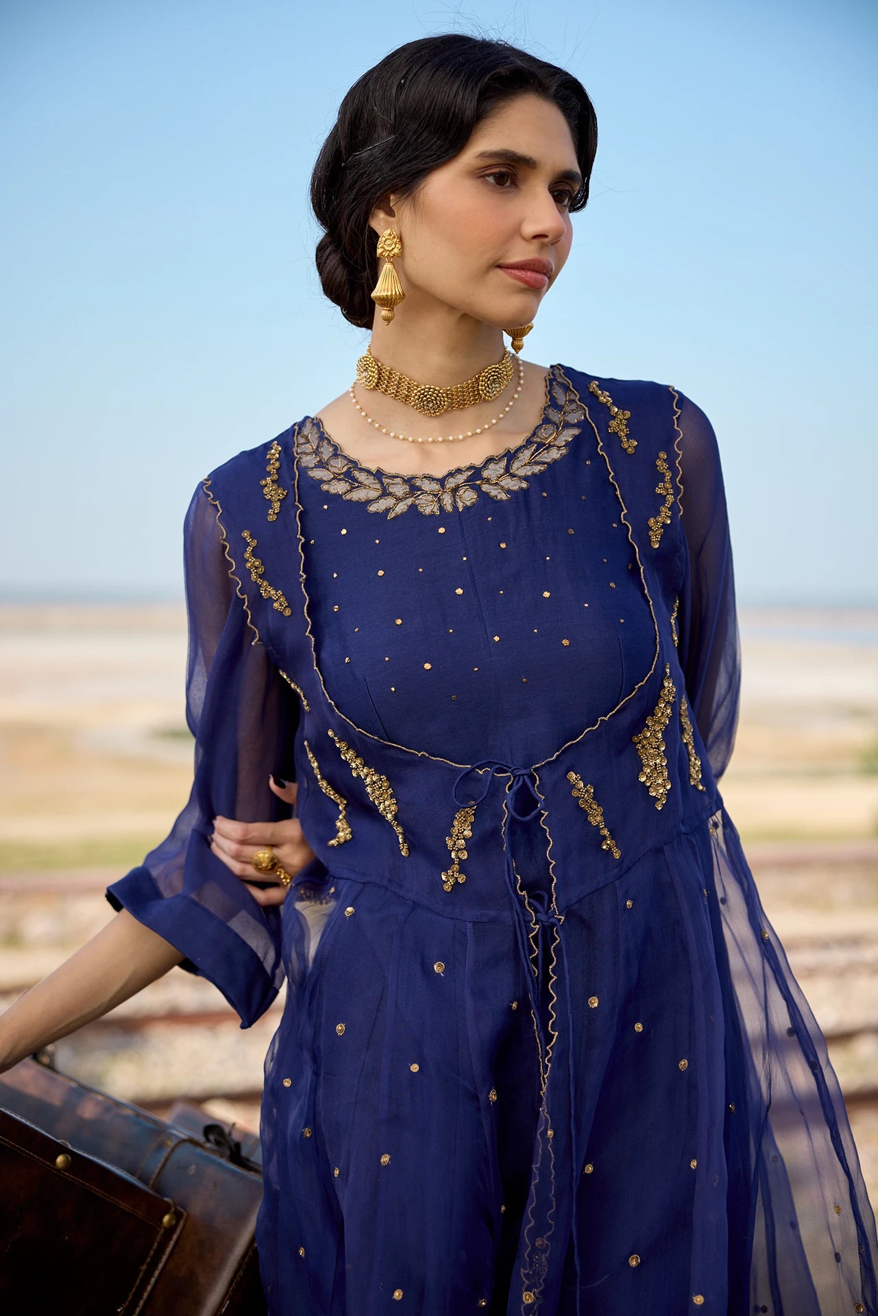 Kurta Set - Navy Blue