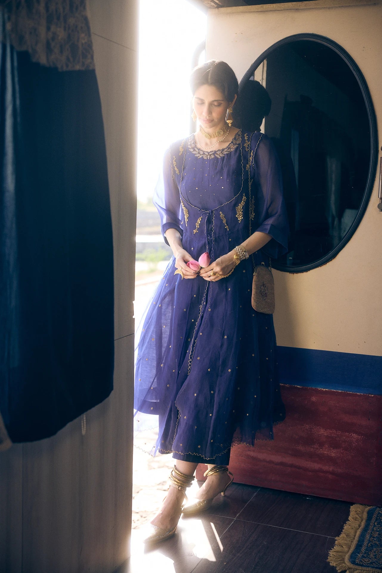 Kurta Set - Navy Blue