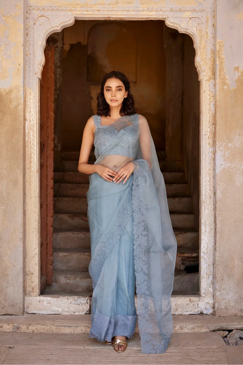 Saree - Teal Green