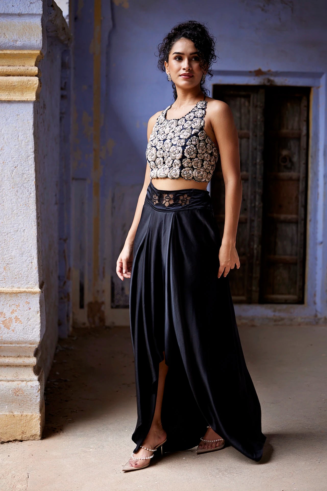 Skirt & Bralet - Black