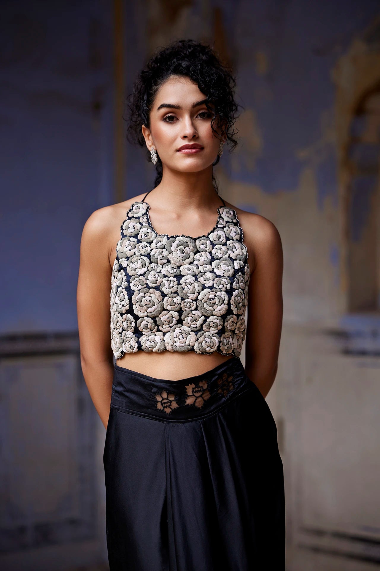Skirt & Bralet - Black