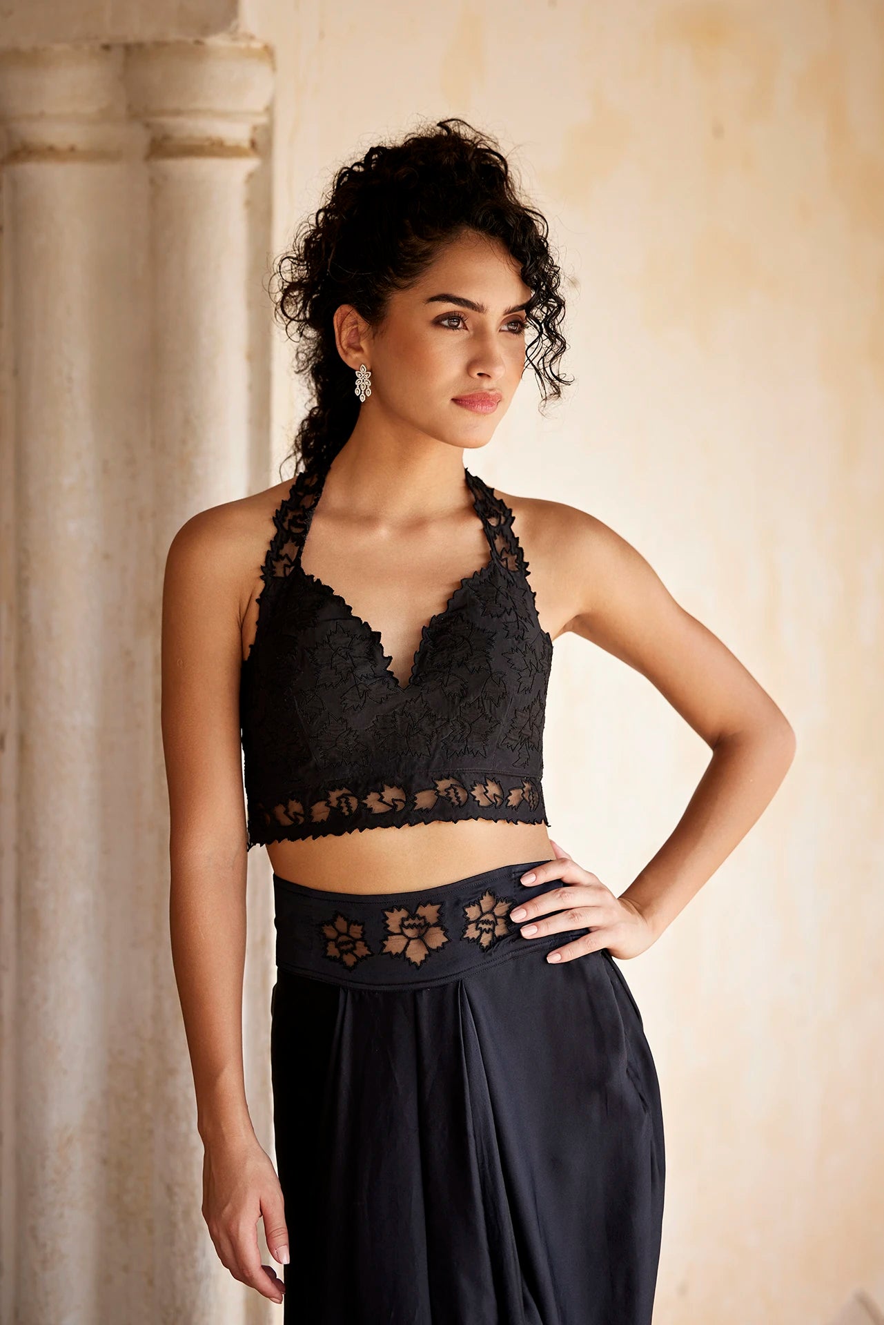 Skirt & Bralet - Black