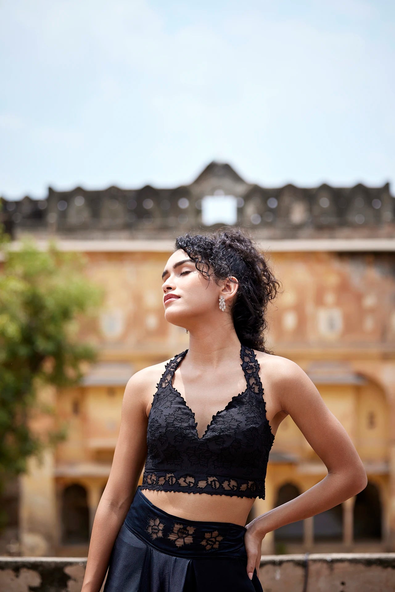 Skirt & Bralet - Black