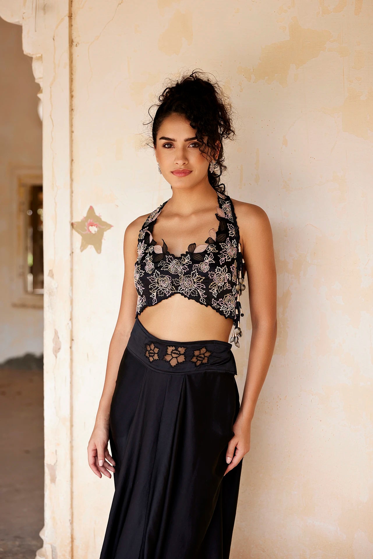 Skirt & Bralet - Black