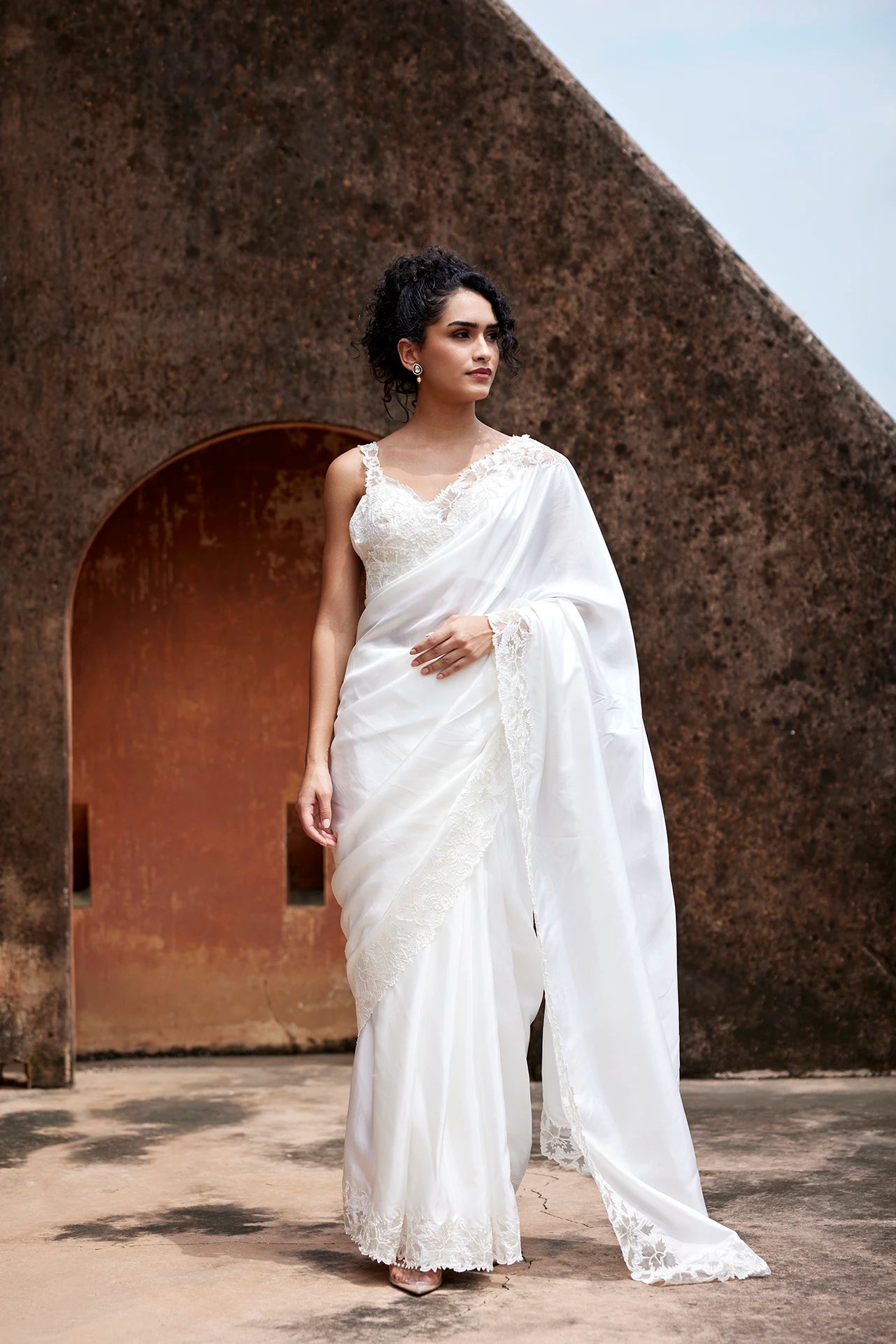 Saree - White