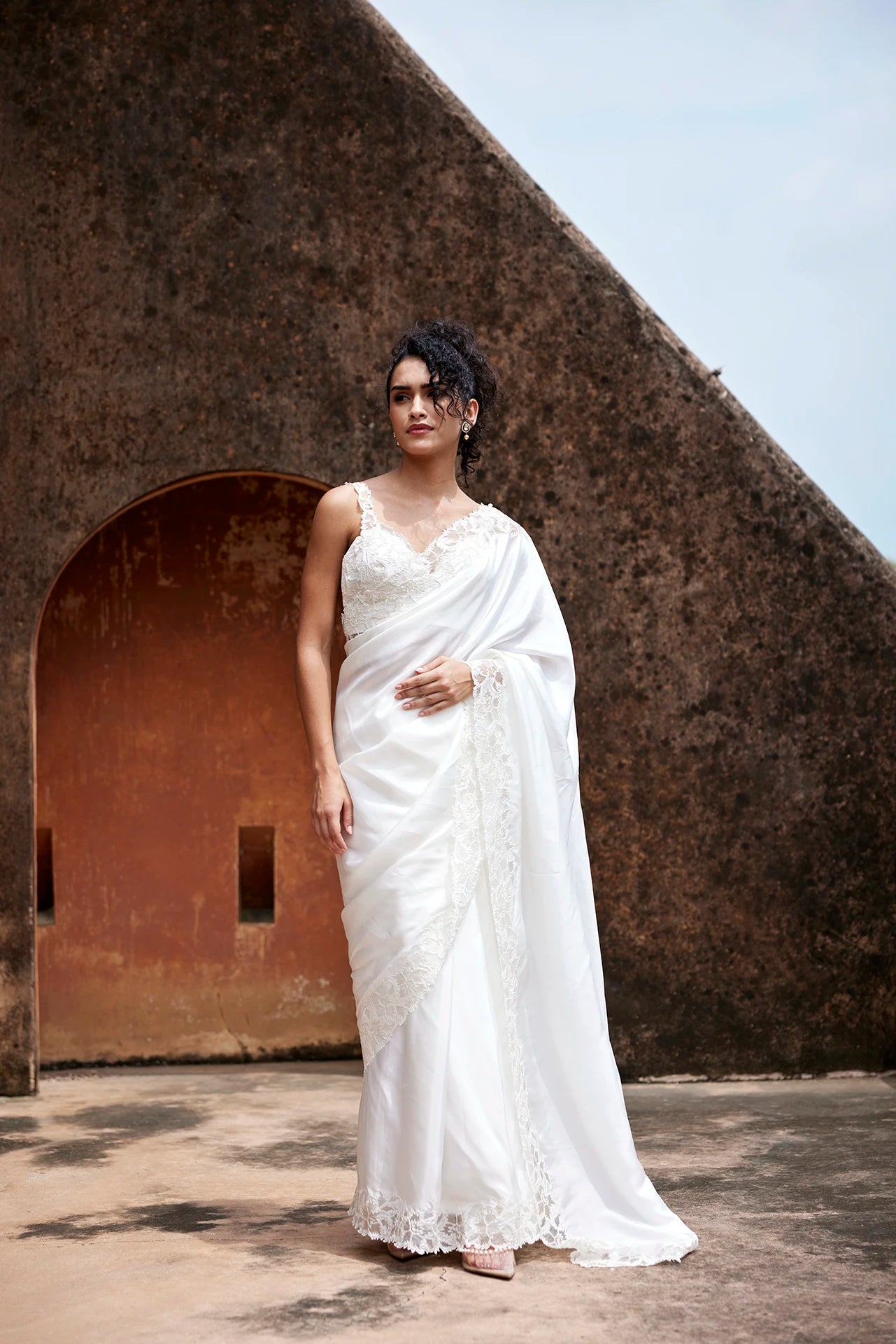 Saree - White
