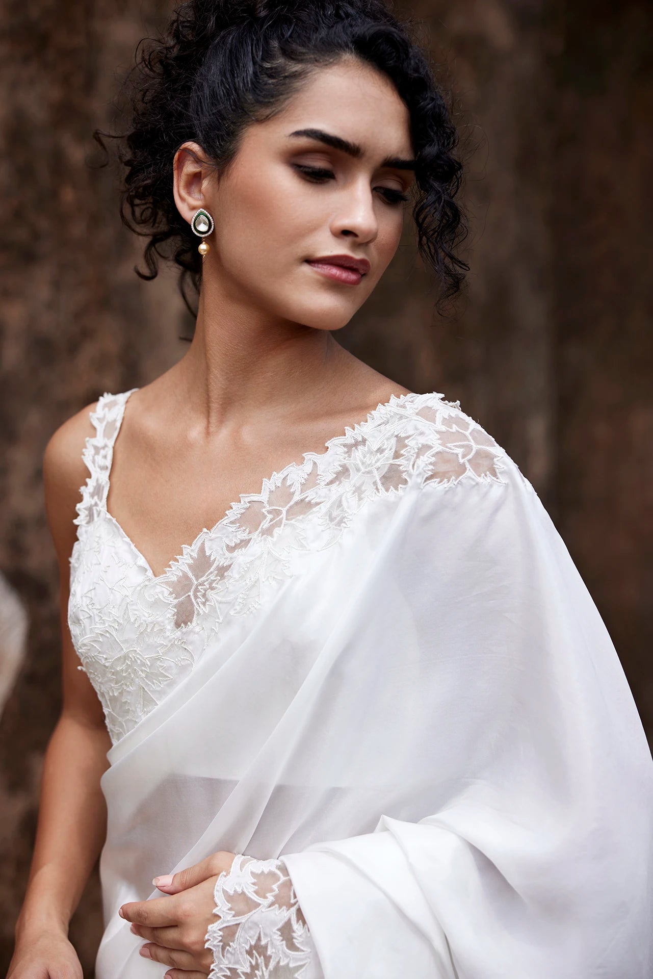 Saree - White