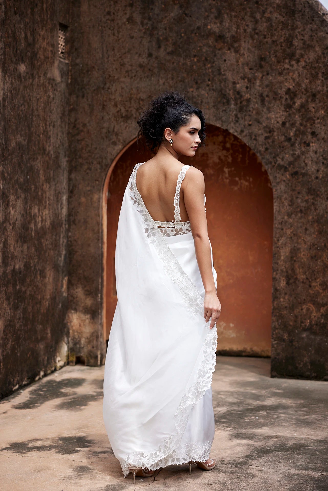 Saree - White