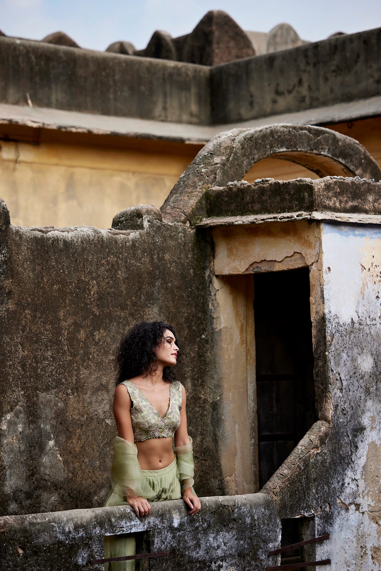 Lehenga - Sage Green
